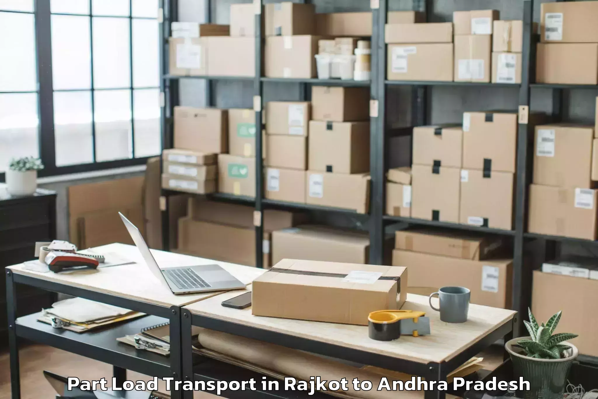 Book Rajkot to Etcherla Part Load Transport Online